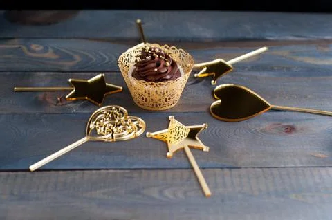 Chocolate cupcakes Foto stock