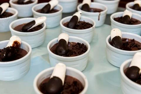 Chocolate cups Stock Photos