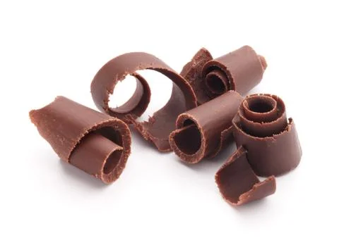 Chocolate curls Stock Photos