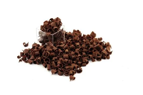 Chocolate curls Stock Photos