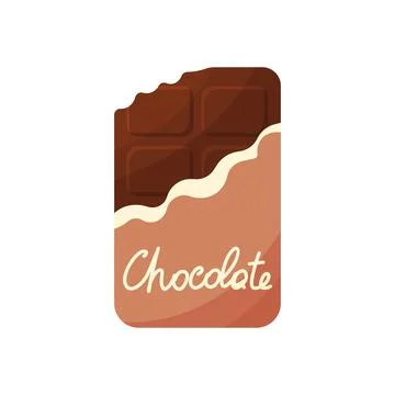 Chocolate day tile packaging gift icon element Stock Illustration