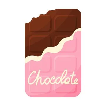 Chocolate day tile packaging gift icon element Stock Illustration