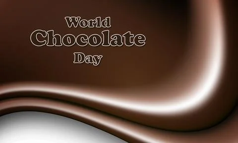 Chocolate day world waves background Stock Illustration
