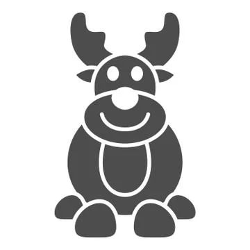 Chocolate Deer solid icon, Chocolate festival concept, winter holiday candy sign Stock Illustration