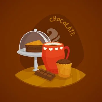 Chocolate Design Concept Set Illustrazione stock