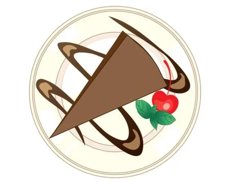 Chocolate dessert Stock Illustration