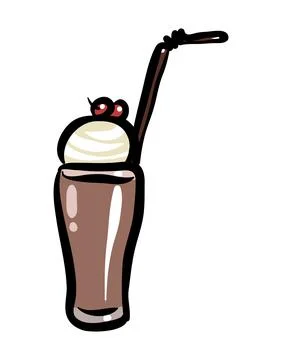 Chocolate dessert Stock Illustration