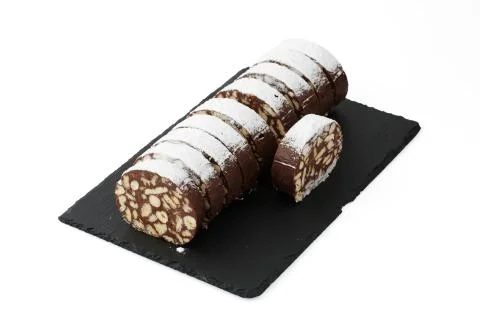 Chocolate dessert on isolated background Stock Photos