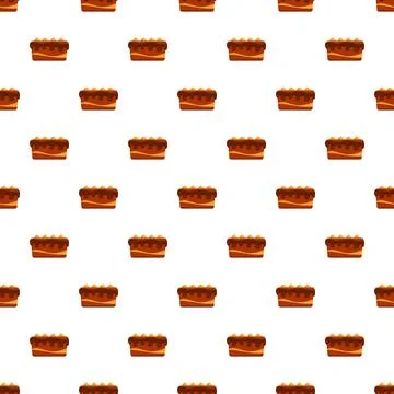 Chocolate dessert pattern repeating sweet cake cartoon illustration Stock Illustration
