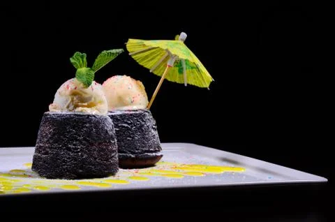 Chocolate dessert Stock Photos