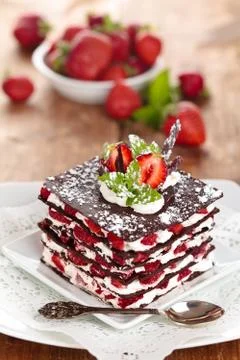 Chocolate dessert. Stock Photos
