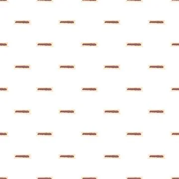 Chocolate dessert roll pastry pattern on white background 스톡 일러스트