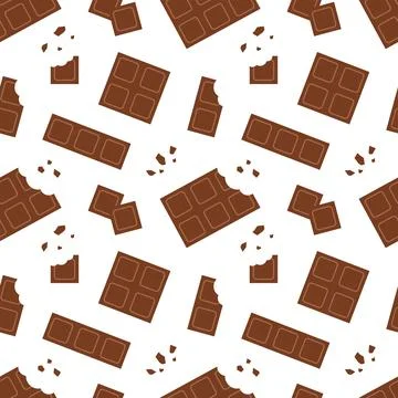 Chocolate Dessert Seamless Pattern Illustration with Melted Sweets and Cake.. Stock Illustration