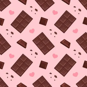 Chocolate Dessert Seamless Pattern Illustration with Melted Sweets and Cake.. Stock Illustration
