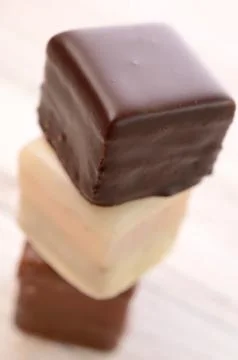 Chocolate dices Stock Photos