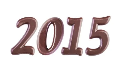 Chocolate digits Stock Photos