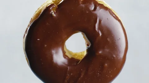 Chocolate Dip Donut Stock Footage 42710591