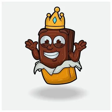 Chocolate With Dont Know Smile expression. Mascot cartoon character for fla.. Stock Illustration