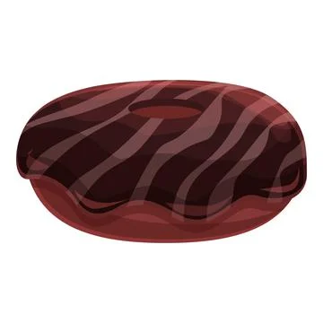 Chocolate donut icon cartoon vector. Cake sugar Stock Illustration