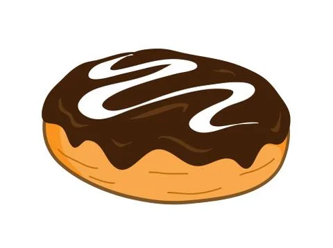 Chocolate Donut Stock Illustration