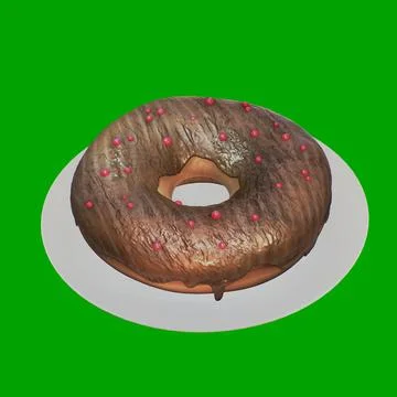 Chocolate donut Stock Illustration