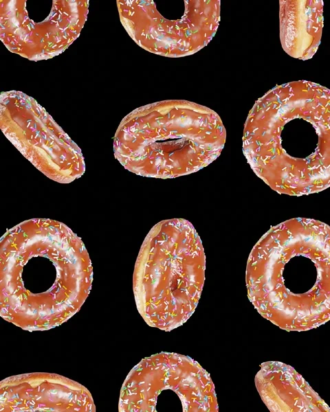 Chocolate donut pattern Stock-Footage 285223836