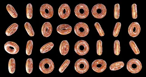 Chocolate donut pattern Stock Footage 285223837