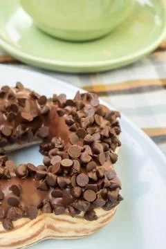 Chocolate donut Stock Photos