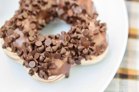 Chocolate donut Stock Photos