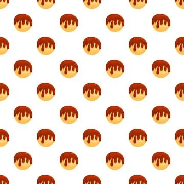 Chocolate donuts creating a sweet dessert pattern background Stock Illustration