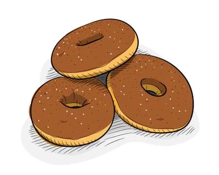 Chocolate Donuts Stock Illustration