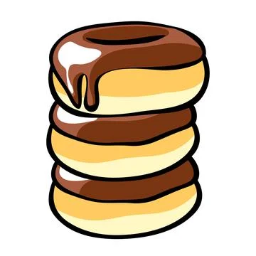 Chocolate Donuts Stock Illustration