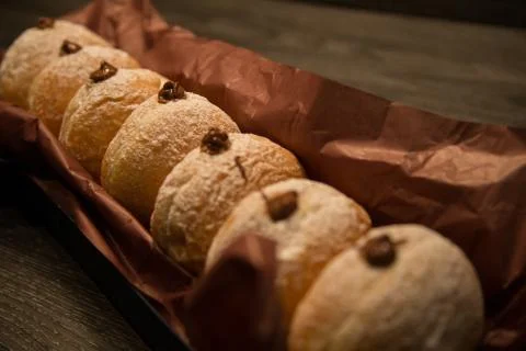 Chocolate donuts 库存照片