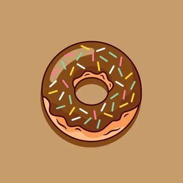 Chocolate Doughnut Stock Illustration