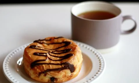 Chocolate doughnut Stock Photos