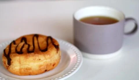 Chocolate doughnut Stock Photos
