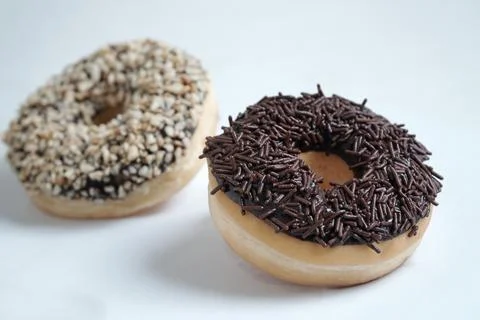 Chocolate doughnut Stock Photos