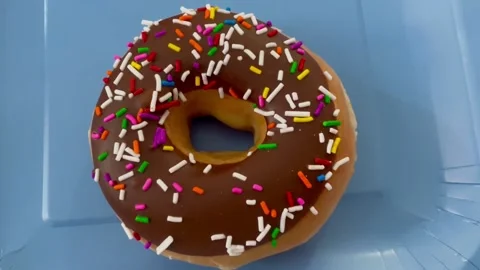 Chocolate Doughnut with sprinkles Video stock 231659287