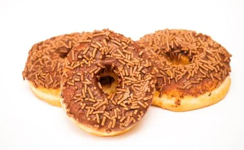 Chocolate doughnuts Stock Photos