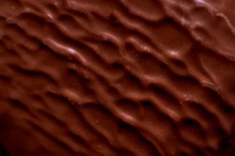 Chocolate drenched cookies. Macro effect photo. Stock Photos