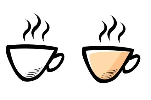 Chocolate Drink, Vector Simple Doodle Hand Draw Sketch Illustrazione stock