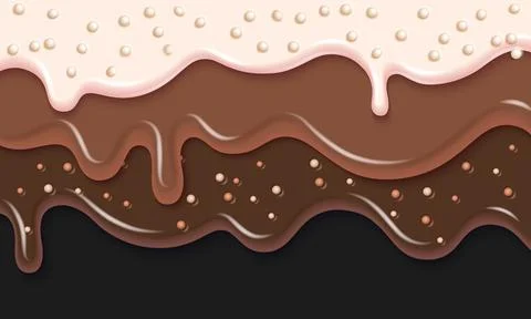 Chocolate drip background with candy texture Stockillustratie