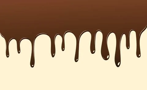 Chocolate dripping drop background vector Stock Illustration