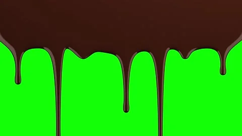 Chocolate drips on green Vídeo Stock 178088175