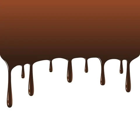 Chocolate drips vector illustration isolated on white background Stock Illustration