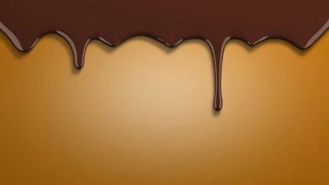 Chocolate drips on yellow 스톡 동영상 156726618