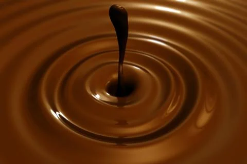 Chocolate drop background close-up Stock Illustration