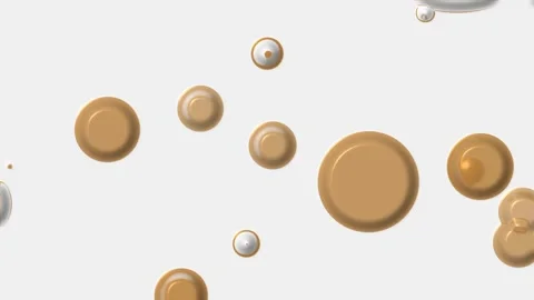 Chocolate drops collide in slow motion, forming a beautiful splashn Stock Footage 108271030