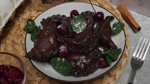 Chocolate dumpling Video stock 268576241