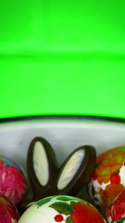 Chocolate Easter bunny melted back Stock Footage 238644675